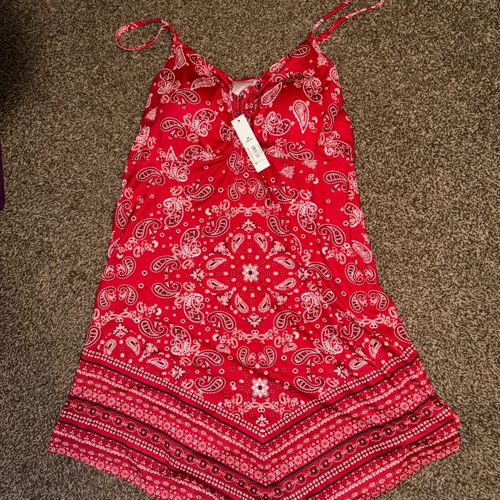 Wonder Nation Red Paisley Dress